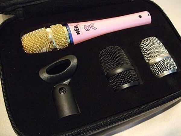 "Heil PR 22 microphone with ISO BAND suspension system and neodymium magnet structure"