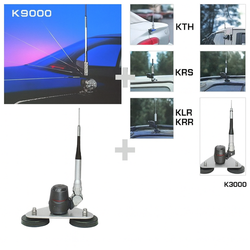 Radioworld UK – K9000 antenna mount on car roof, angled view - Radioworld UK