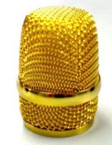 Close-up of Heil PR2022GRLGD gold microphone grill – durable replacement part for PR series mics