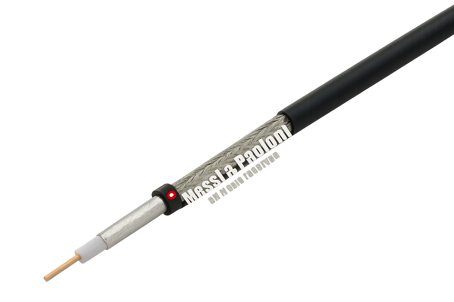 Messi & Paoloni Airborne 5 coaxial cable with exposed internal layers