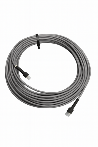 Tarheel 50ft control cable with gold connectors on white background