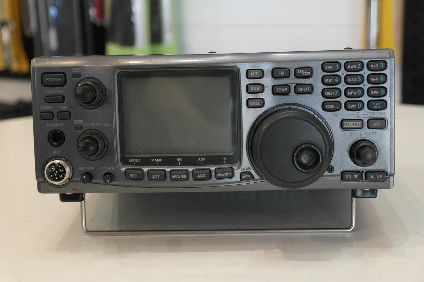 Icom IC-910H front panel display and controls close up