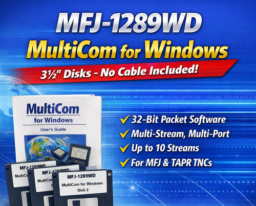MFJ‑1289WD MultiCom for Windows (3½" Disks, No Cable)