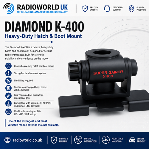 diamond k‑400 heavy duty hatch boot antenna mount radioworld uk