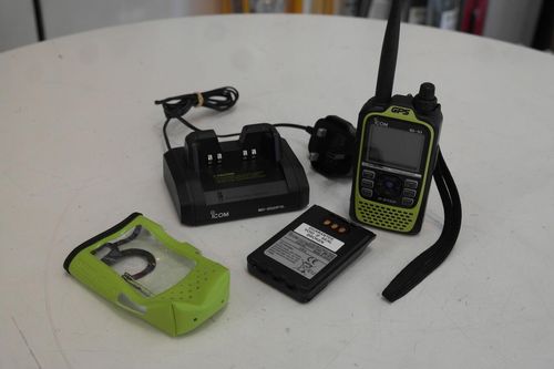 Icom ID-51E PLUS Lime Green D-STAR handheld transceiver front view