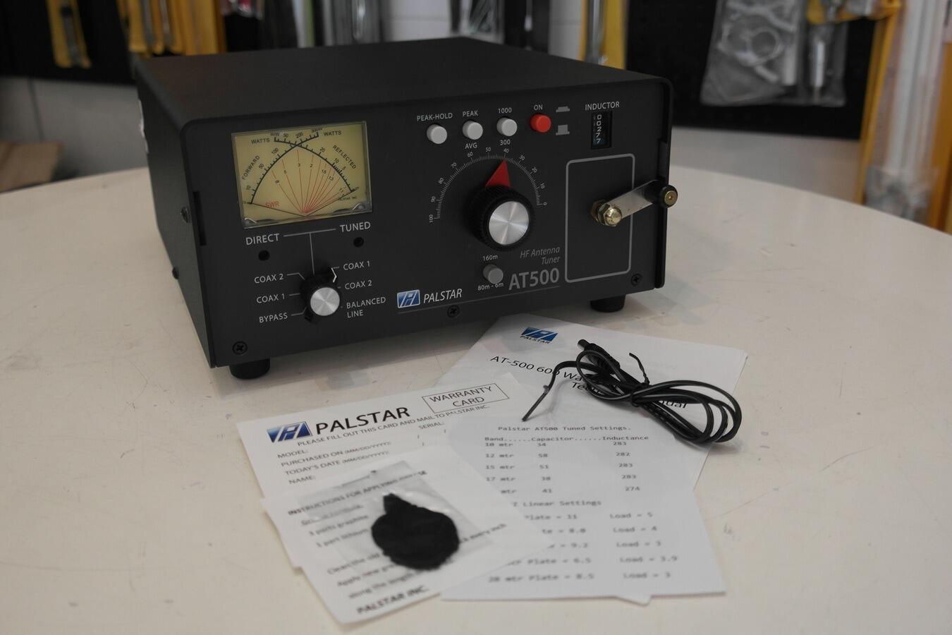 Palstar AT-500 600 watt PEP tuner ready for HF radio operation