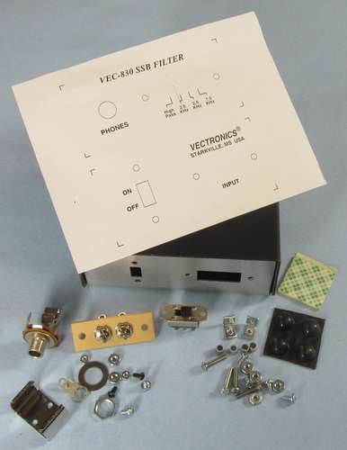Vec-830kc vectronics metal case & knob set for super ssb audio filter