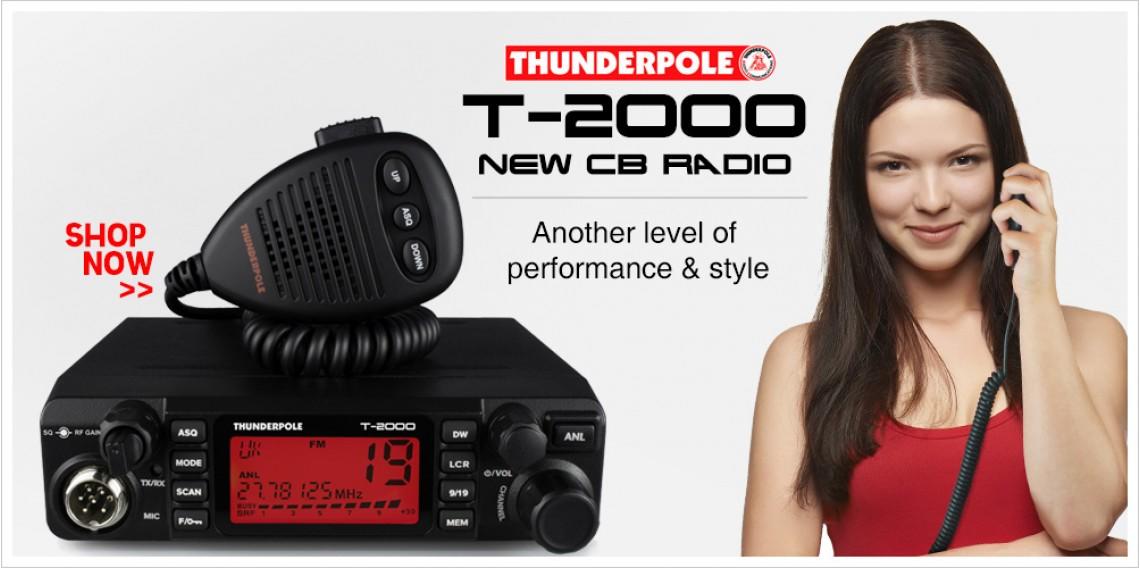 Thunderpole t-2000 cb 27 mhz fm,am mobile transceiver.
