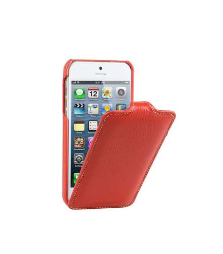 Decoded apple iphone 5 leather flip case in red