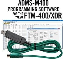 Adms-m400 programming software and usb-77 cable for the Yaesu FTM-400 radio.
