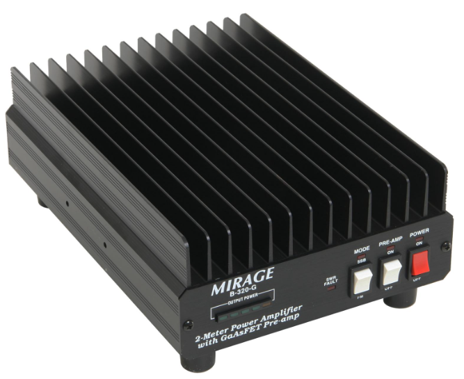 B-320g Mirage 200W 2m linear amplifier is a powerful device designed to enhance the output of 2-meter radios