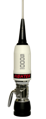 “Sirio Fighter 5000 and 10000 high-power CB mobile antennas in red and white variants”