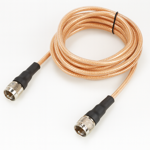 Thunderpole PL259 3.65m Patch Lead – Premium Mini 8 Clear - Radioworld UK
