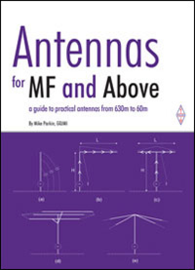 Antennas for MF and Above book cover – RSGB guide by Mike Parkin G0JMI