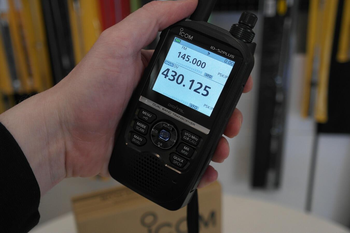 Icom ID-52E Plus showing D-STAR digital mode display