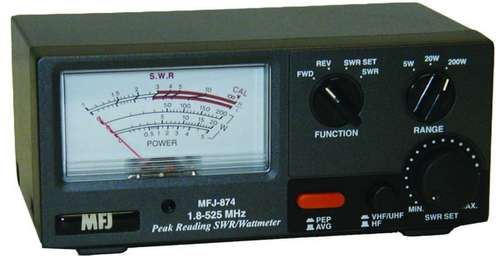 Mfj-873 vhf-uhf vswr power meter 125 - 525 mhz.