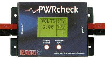 West mountain radio pwr,check - intergrated dc analyzer, watt meter and volt meter