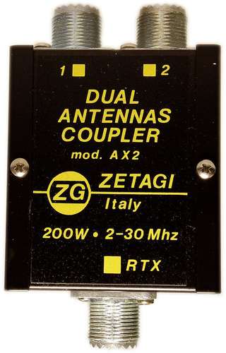 Zetagi ax2 dual antenna coupler 2-30mhz, 200w.