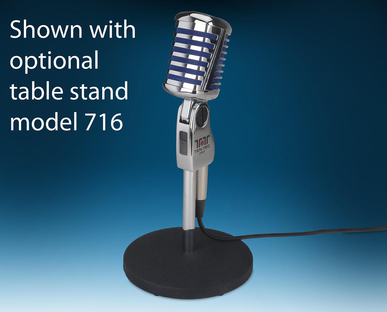 707 regal desk microphone with 707,t8 lead included (ten tec 8 pin) 716 stand not included