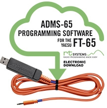 Yaesu ft-65 programming software and usb-55 cable, adms-65