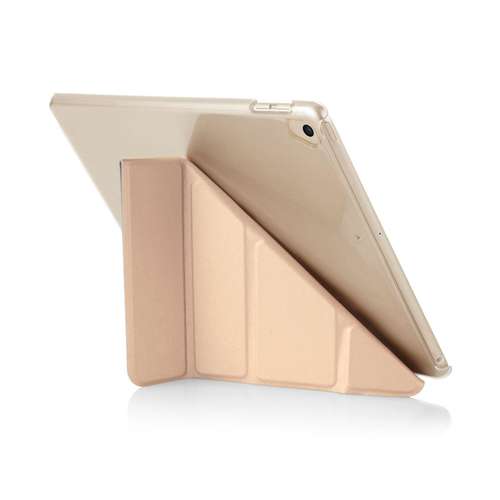 Pipetto ipad 9.7 (2017) case origami champagne gold & clear (air 1 compatible)