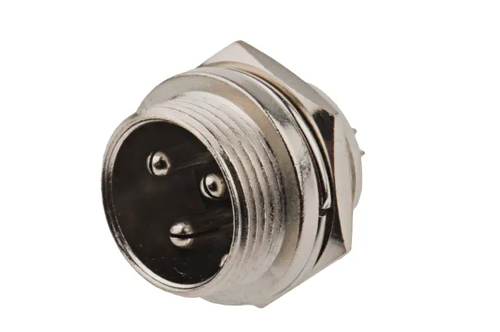 3-pin microphone chassis is a compact and sturdy component.