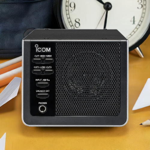 Icom HF radio accessories including antennas, speakers, cases and cables