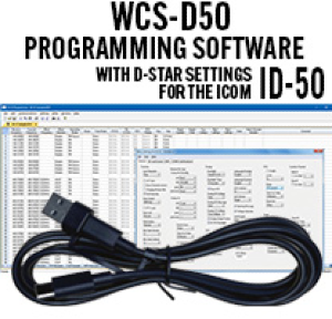 WCS-D50 Programming Software and RT-65 cable for the Icom ID-50