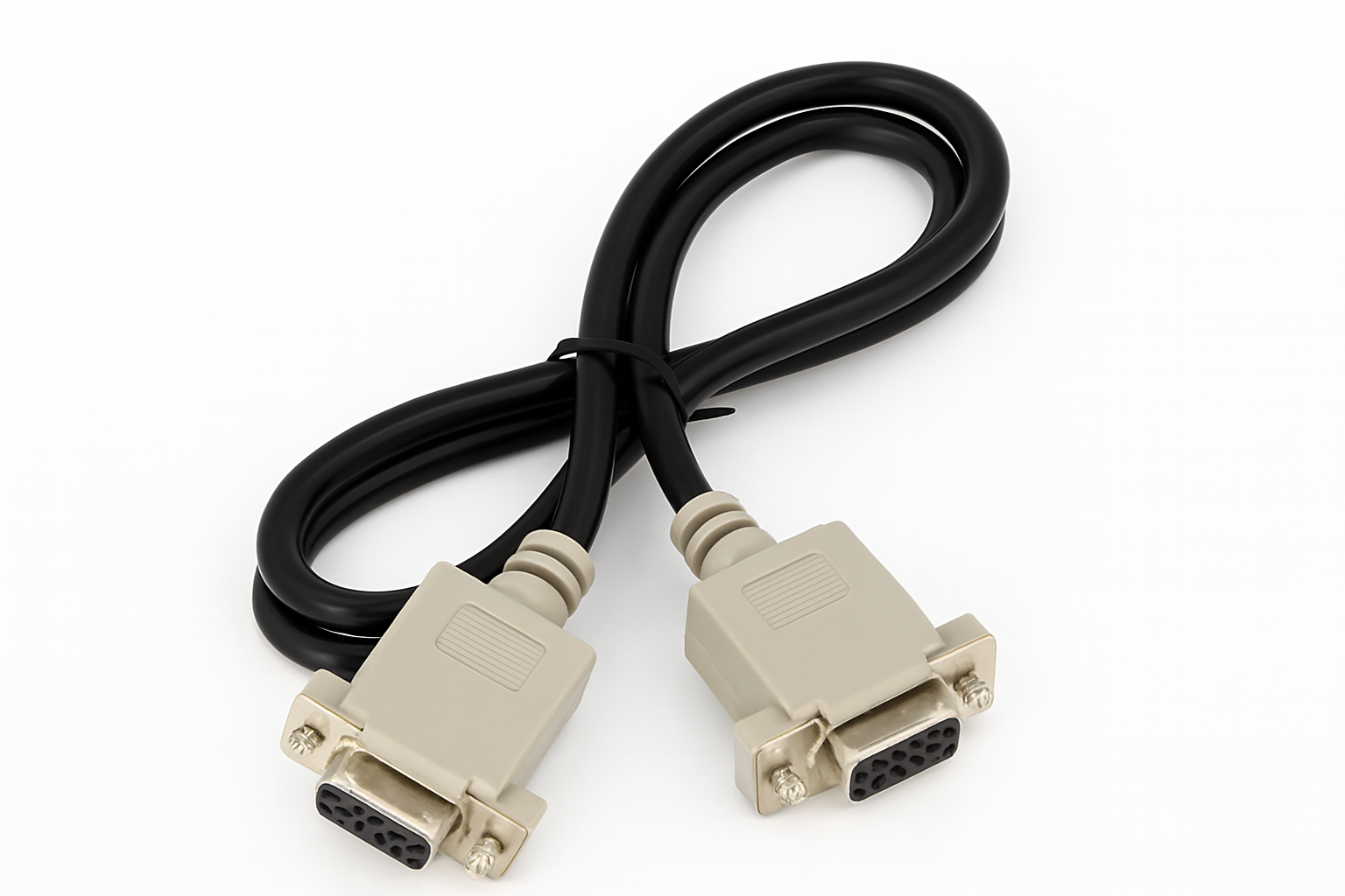 Yaesu 9-pin D socket to 9-pin D socket computer cable. 26-4786