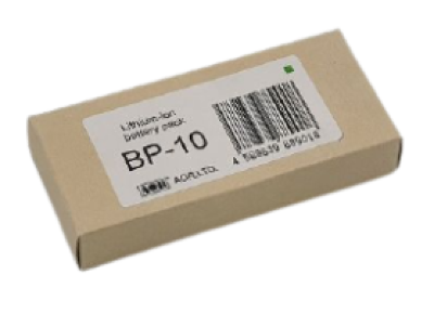 High-capacity AOR BP‑10A Li-ion battery for AR-DV10 scanner, 7.4V 2200mAh, Radioworld UK presentation box.