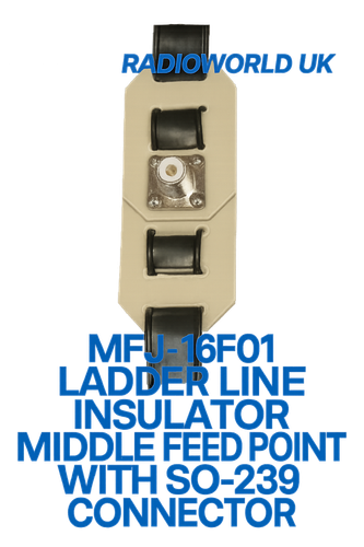 Middle feed point insulator for HF ladder line antennas