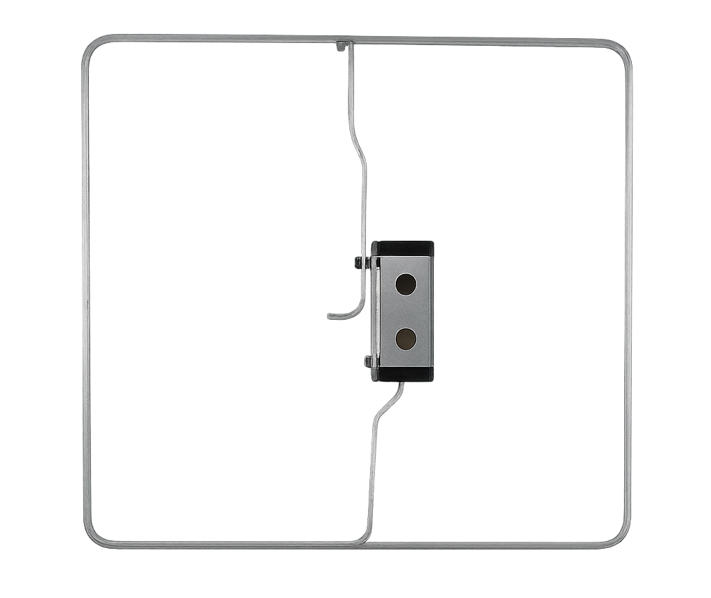Radioworld UK spare radiator for X-Quad 2m antenna – square metal loop with dual RF contact block and mounting bracket