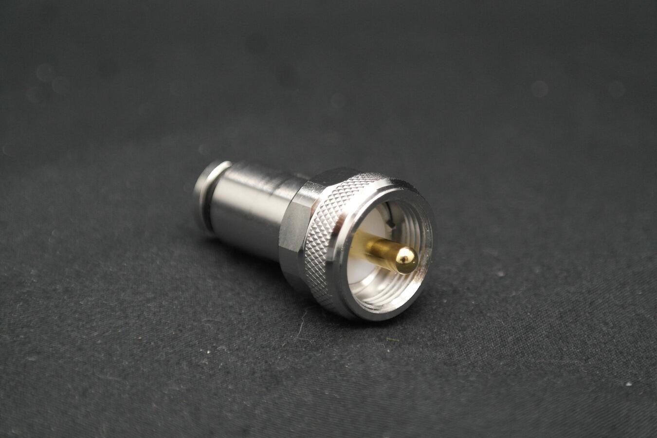 CUHF54 M PL-259 Connector for 5.4mm Coax Cable – Male Connector front