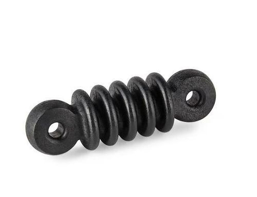 Black ribbed dog bone antenna insulator large, 110 × 35mm polypropylene