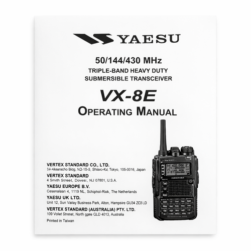 Image of Yaesu VX‑8E Operating Manual