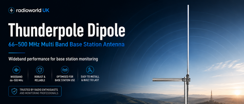 Thunderpole Dipole 66–500 MHz multi‑band base station antenna