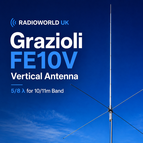 FE10V high-power 5/8 λ antenna with resonant ground plane - Radioworld UK