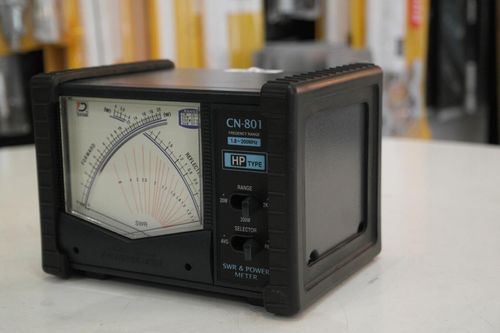 Daiwa CN-801HP SWR and RF power meter front view
