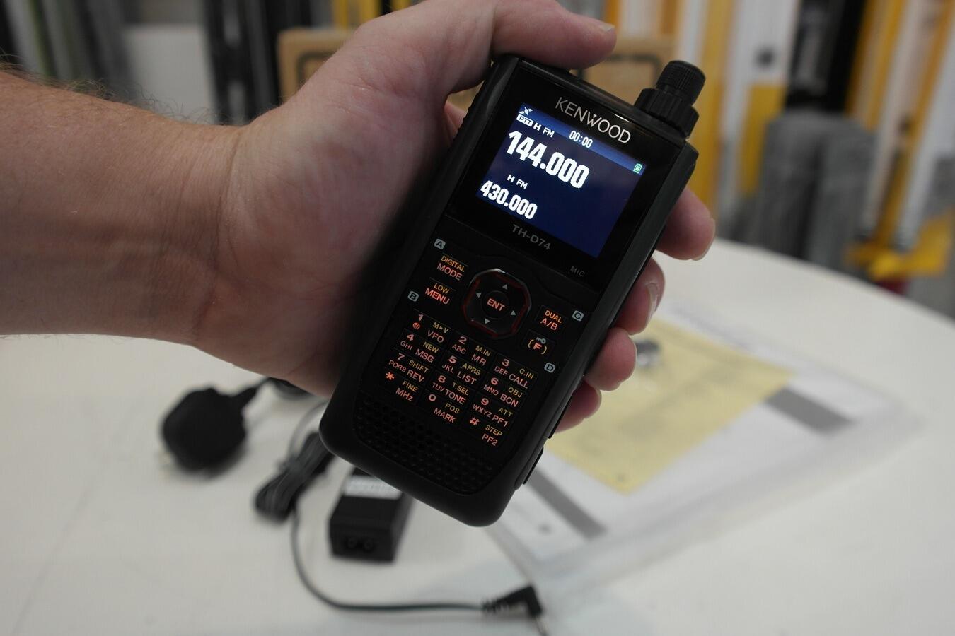 Kenwood TH-D74E colour display and keypad close up