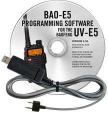 Baofeng uv-e5 and uv-e5 mkii programming software and usb-k4y cable