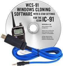 Icom IC-91 programming software and USB-29A cable - WCS-91-USB