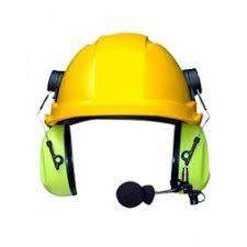 2talk arborcom helmet attached, hi-viz yellow