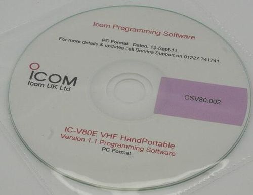 Icom programming software for the ic-v80e
