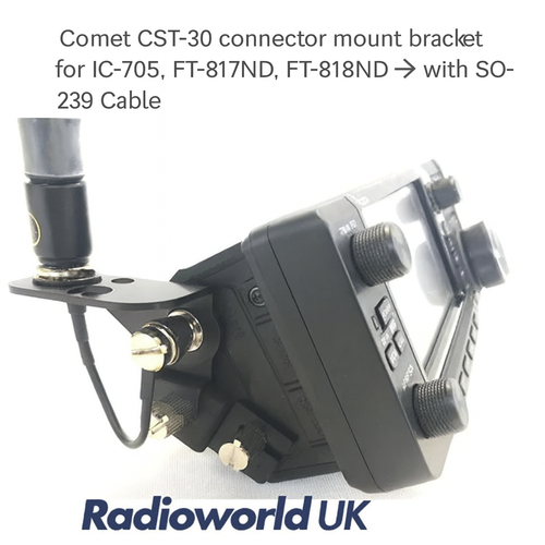 Comet CST-30 connector mount bracket for IC-705 and FT-817ND radios, Radioworld UK branded