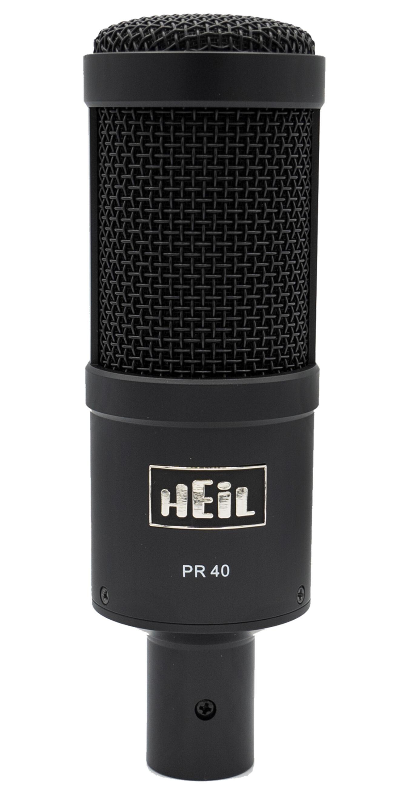 Heil Sound PR-40 Black Microphone front view