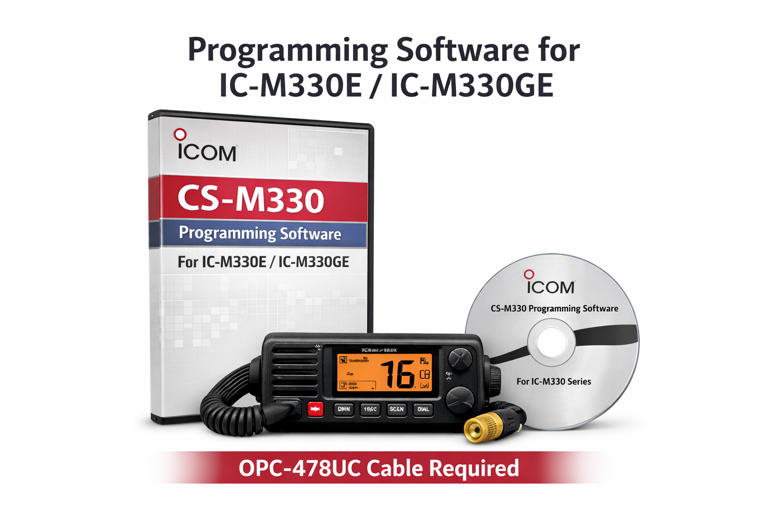 Icom CS‑M330 Programming Software for IC‑M330E / IC‑M330GE Marine Radio – Genuine Icom Software