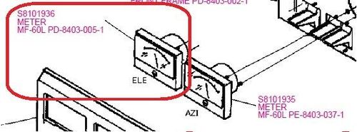 Yaesu S8101936 elevation meter for G-5500 controller