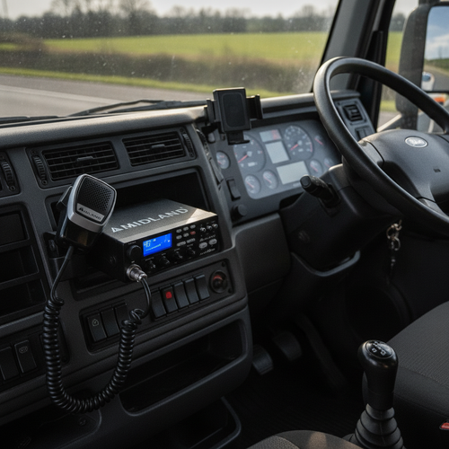 Midland Alan 48 Pro AM FM CB radio front panel display