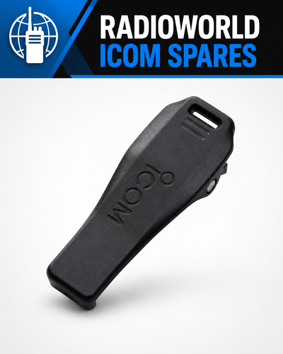 icom mb‑127 belt clip durable quick‑release accessory for id‑31 id‑51 ic‑f200 id‑50 id‑52 ic‑r15 – radioworld uk