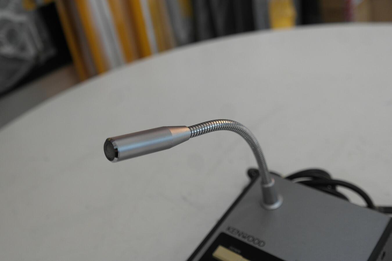 Kenwood MC-80 microphone head and desktop base close up